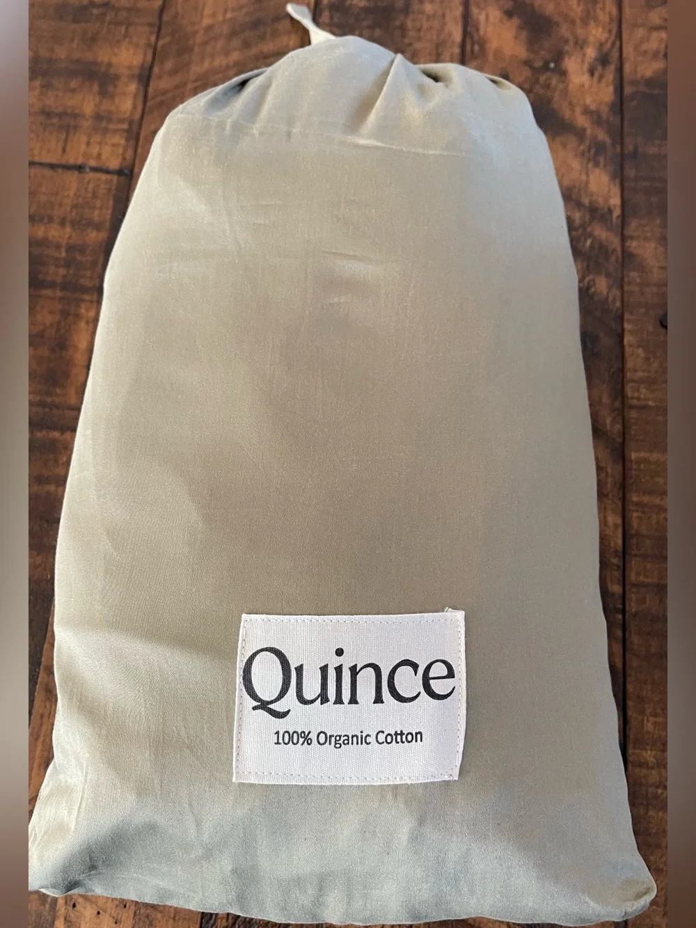 NWOT Quince Signature Giza Cotton Sateen 3 Pc Fitted Sheet Set, Full -Dried Sage